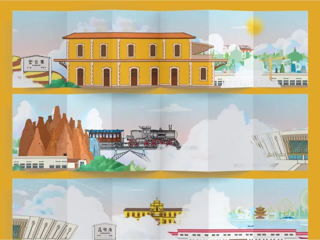 红云红河集团企业文化长幅SVG插画