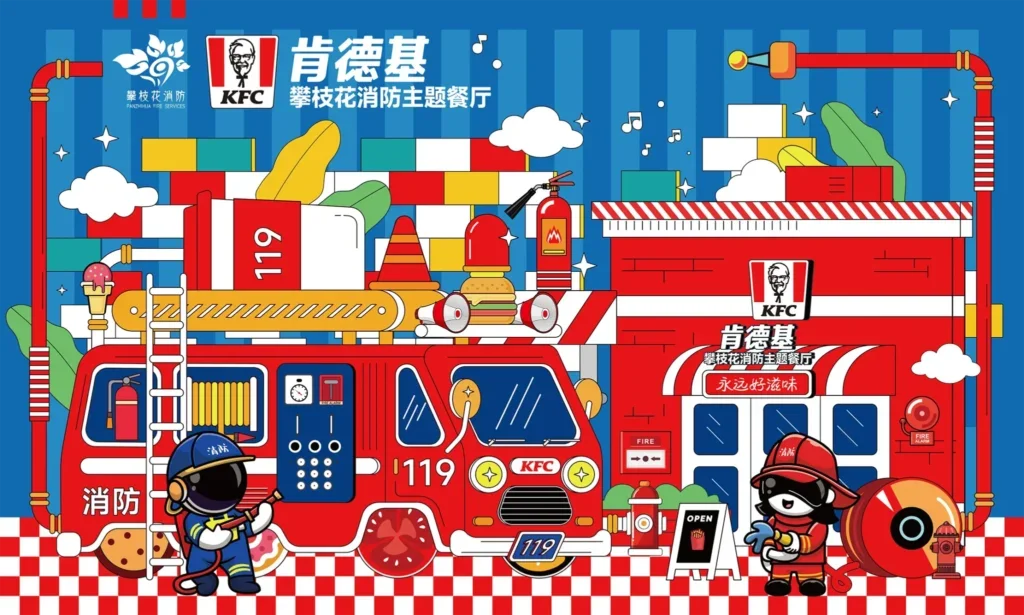 肯德基消防主题餐厅设计